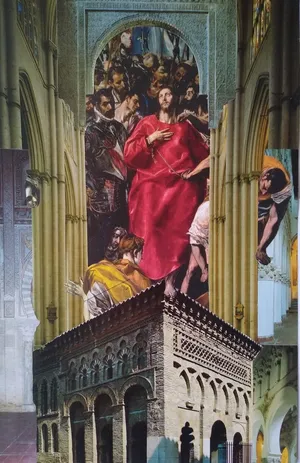 Iberia 7, 2021, kolaż, papier, 32x 18 cm