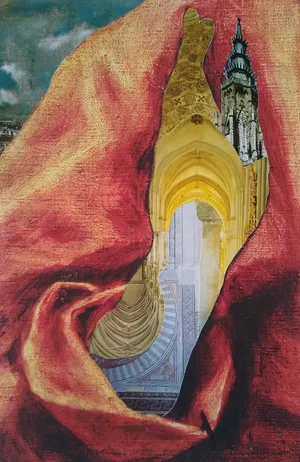 Iberia 8, 2021, kolaż, papier, 20 x 21 cm