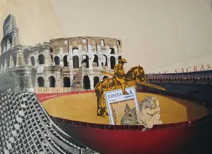 Iberia 20, 2021, kolaż, papier, 21 x 29 cm