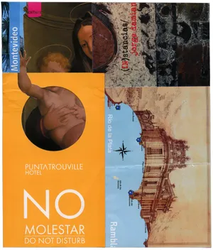 Widzenie powtórne [Urugwaj Montevideo], 2019, kolaz papier, 26x22cm