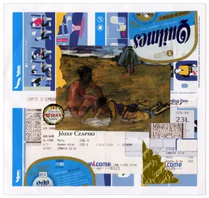 Widzenie powtórne [Argentyna Buenos Aires], 2018, kolaz papier, 20x21cm