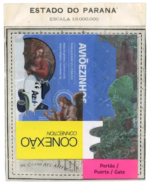 Widzenie powtórne [Brazylia Curitiba], 2019, kolaz papier, 18x14cm