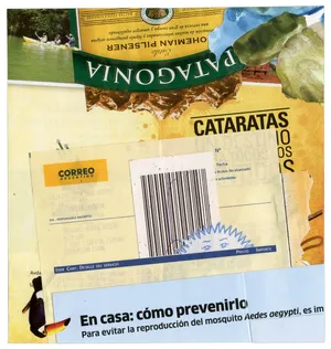 Widzenie powtórne [Argentyna Puerto Iguazu], 2019, kolaz papier, 20x14cm