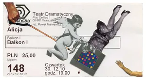 Alicja, kolaz,8x15,3cm