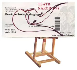 Dowod na istnienie drugiego, kolaz,15,5x17cm