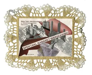 Kabaret warszawski, kolaz,15x18cm