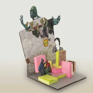 Kronos, kolaz,24x15x18cm z tlem