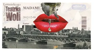 Madame, kolaz,7x13,3cm