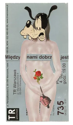 Miedzy nami dobrze jest, kolaz,15,5x8cm
