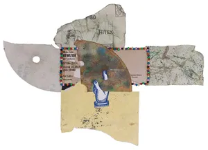 Rewizor, kolaz,22x29cm