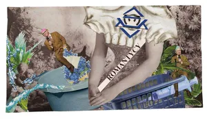 Romantycy, kolaz,8x15,2cm