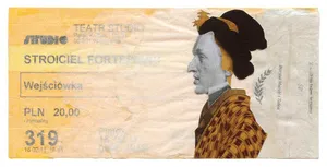 Stroiciel fortepianu, kolaz,8x17cm