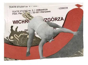 Wichrowe wzgorza, kolaz,7x10,3cm