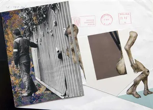 Czerwiec-2010, kolaz, 23x32cm, z cyklu Kronika wypadków galeryjnych