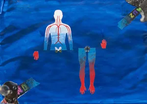 Kwiecien-2010, kolaz, 22x32cm, z cyklu Kronika wypadków galeryjnych