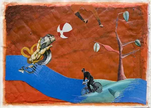 Kwiecien-2010, kolaz, 25x35cm, z cyklu Kronika wypadków galeryjnych