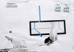 Lipiec-2010, kolaz, 25x35cm, z cyklu Kronika wypadków galeryjnych