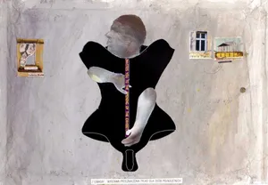 Litopad-2009, kolaz, 20x29cm, z cyklu Kronika wypadków galeryjnych