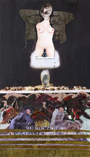 Litopad-2009, kolaz, 26x14cm, z cyklu Kronika wypadków galeryjnych