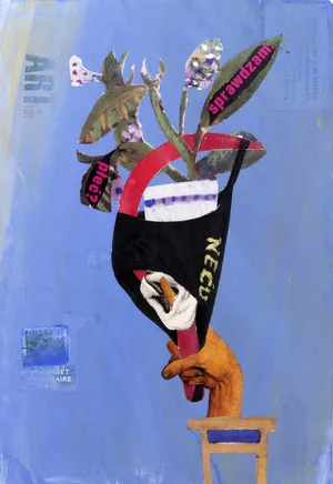 Marzec-2010, kolaz, 32x23cm, z cyklu Kronika wypadków galeryjnych