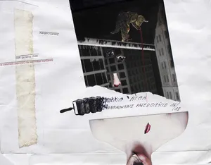 Wrzesien-2009 kolaz, 25x32cm, z cyklu Kronika wypadków galeryjnych