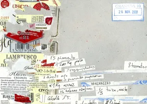 Szkicownik znaleziony w Granadzie, kolaz, 2009–2010