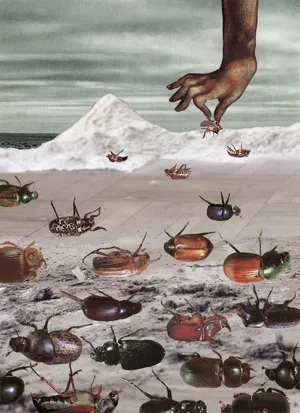 Dziennik, kolaż, papier