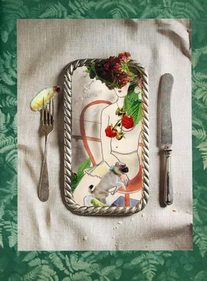 Zbrodnia z premedytacją, kolaż, papier