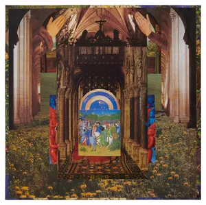 Po kole barw - maj, kolaż, 49.8x50cm